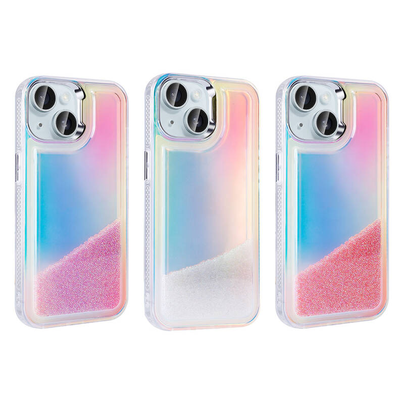 Apple iPhone 13 Case with Airbag Colored Back Surface Bead Design Zore Kumul Cover - 2