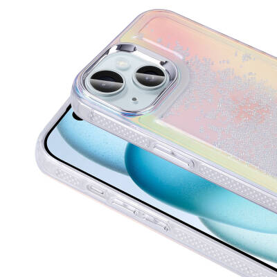 Apple iPhone 13 Case with Airbag Colored Back Surface Bead Design Zore Kumul Cover - 6