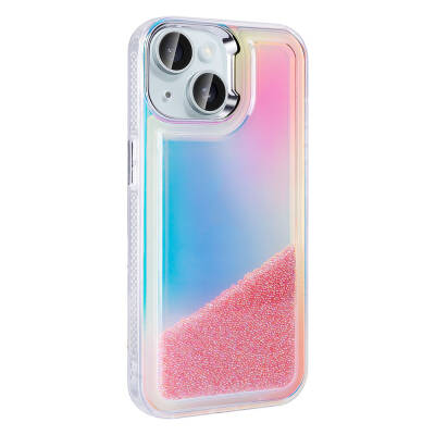 Apple iPhone 13 Case with Airbag Colored Back Surface Bead Design Zore Kumul Cover - 7