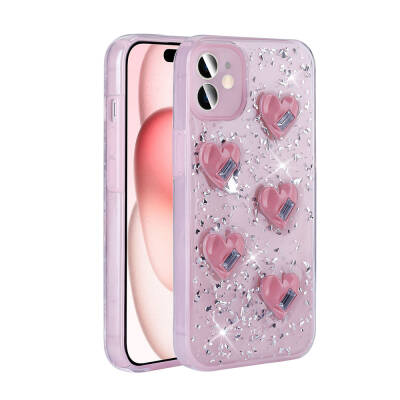 Apple iPhone 13 Case with Airbag Glitter Back Surface Zore Shimmer Silicone Cover - 12