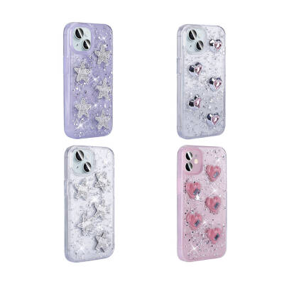 Apple iPhone 13 Case with Airbag Glitter Back Surface Zore Shimmer Silicone Cover - 3