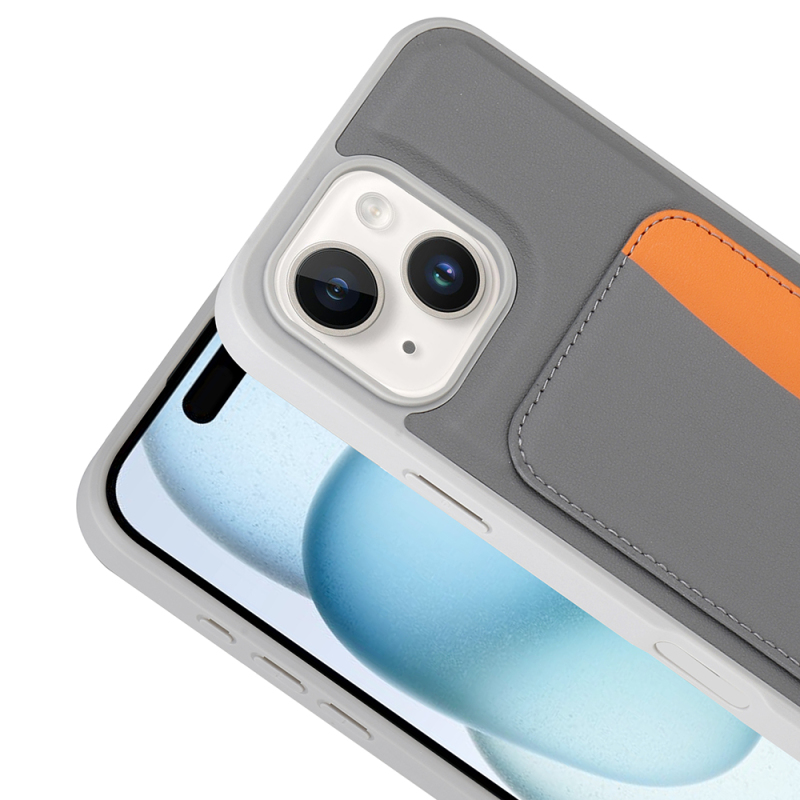 Apple iPhone 13 Case with Card Holder Zore X-Card Silicone Cover - 12