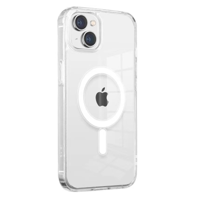 Apple iPhone 13 Case with Magsafe Charging Transparent Hard PC Zore Embos Cover - 1