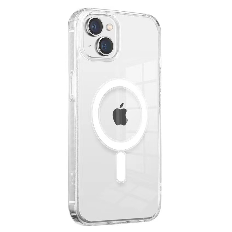 Apple iPhone 13 Case with Magsafe Charging Transparent Hard PC Zore Embos Cover - 6