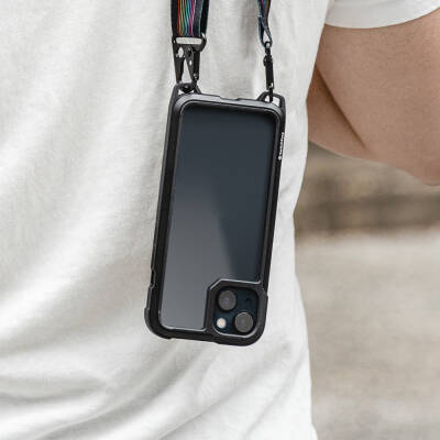 Apple iPhone 13 Case with Neck Strap Composite Design Shock Preventive Licensed Switcheasy Odyssey Cover - 15