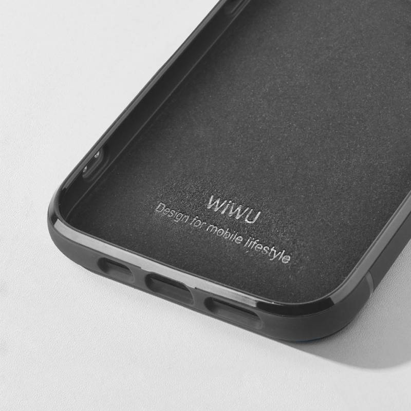 Apple iPhone 13 Case Wiwu Genuine Leather Plastic Calfskin Original Leather Cover - 11