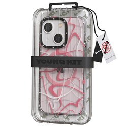 Apple iPhone 13 Case Youngkit Water-Ink Series Cover with Magsafe Charging - 5