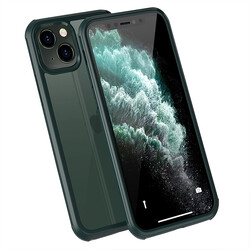 Apple iPhone 13 Case Zore Dor Silicon Tempered Glass Cover - 5