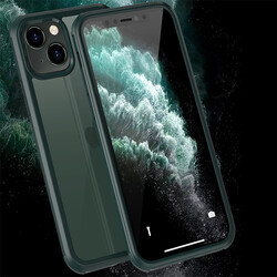 Apple iPhone 13 Case Zore Dor Silicon Tempered Glass Cover - 7