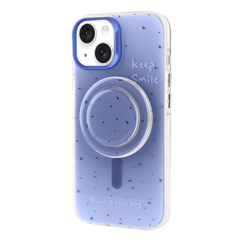 Apple iPhone 13 Case Zore Tiktok Cover with Magsafe Charging Feature and Plug-in Pop Socket - 15