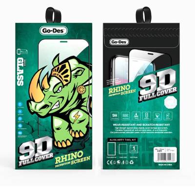 Apple iPhone 13 Go Des 9D Full Cover Tempered Glass Screen Protector - 3