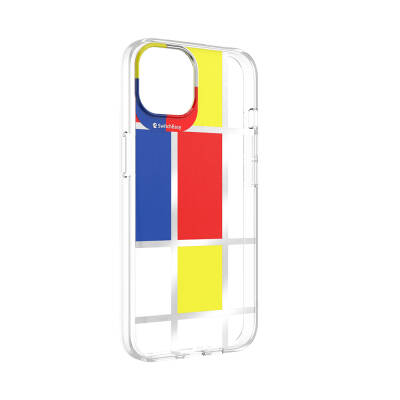 Apple iPhone 13 Kılıf Çift IMD Baskılı Lisanslı Switcheasy Artist Mondrian Kapak - 7