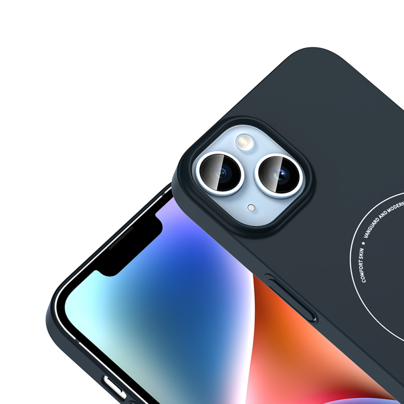 Apple iPhone 13 Kılıf M-Safe Şarj Özellikli Kamera Korumalı Zore Elio Sert PC Kapak - 18