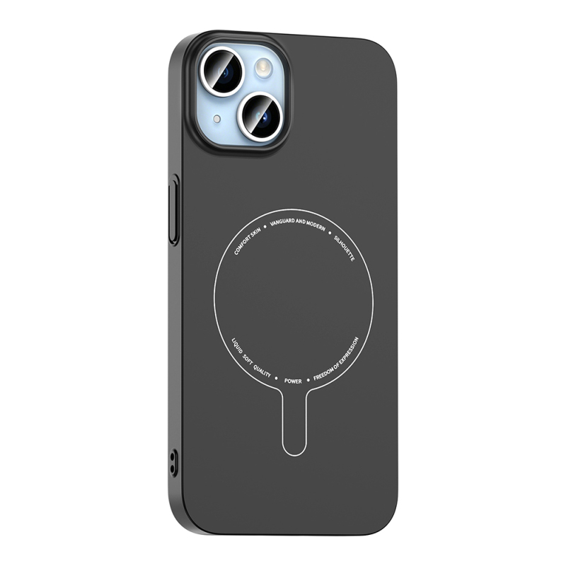 Apple iPhone 13 Kılıf M-Safe Şarj Özellikli Kamera Korumalı Zore Elio Sert PC Kapak - 12