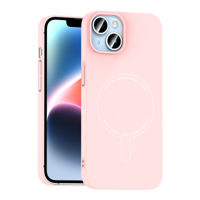 Apple iPhone 13 Kılıf M-Safe Şarj Özellikli Kamera Korumalı Zore Elio Sert PC Kapak - 5