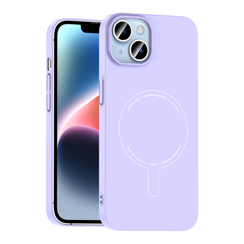 Apple iPhone 13 Kılıf M-Safe Şarj Özellikli Kamera Korumalı Zore Elio Sert PC Kapak - 6