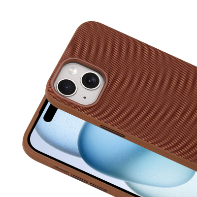 Apple iPhone 13 Kılıf M-Safe Şarj Özellikli Kumaş Tasarımlı Zore Miami Sert PC Kapak - 17