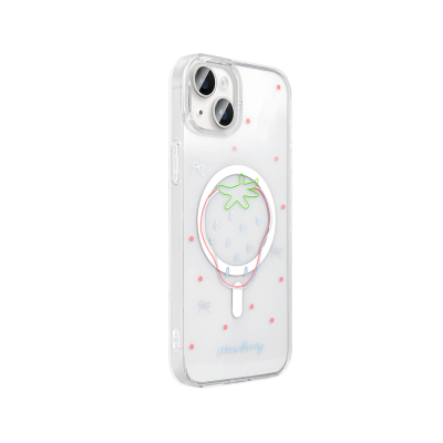 Apple iPhone 13 Kılıf M-Safe Şarj Özellikli Şeffaf Zore Folk Sert Kapak - 9