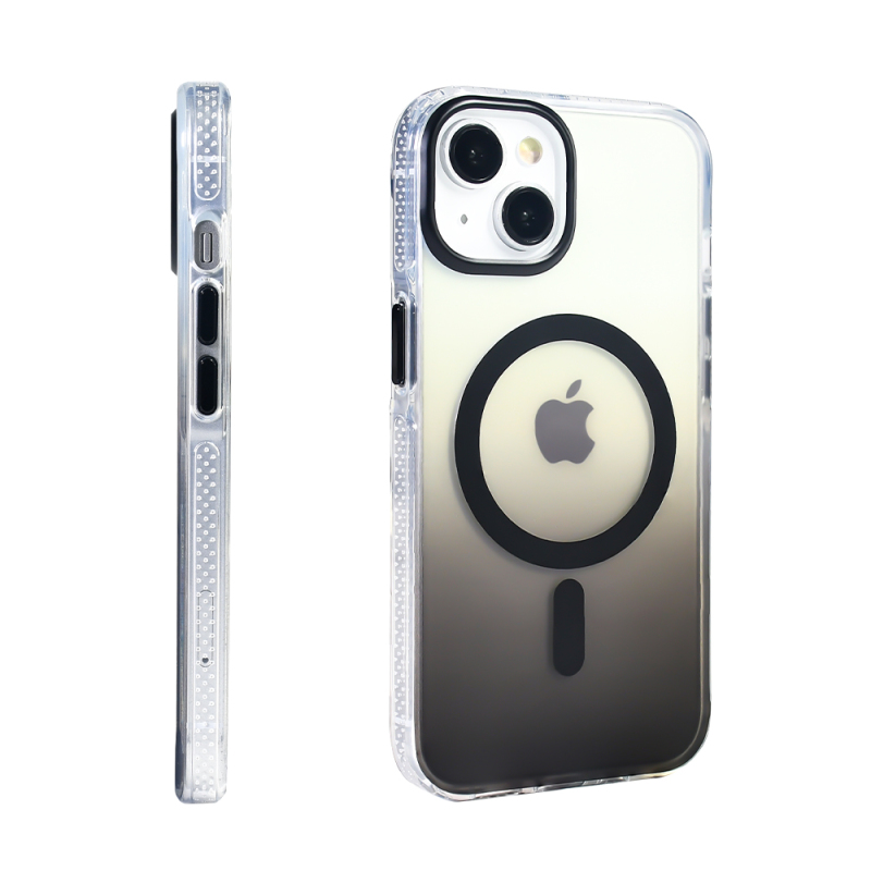 Apple iPhone 13 Kılıf M-safe Şarj Özellikli Transparan Renk Geçişli Zore Toros Kapak - 13