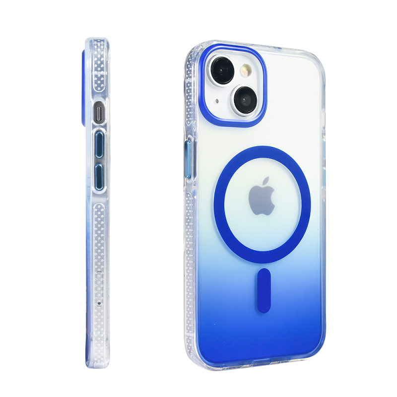 Apple iPhone 13 Kılıf M-safe Şarj Özellikli Transparan Renk Geçişli Zore Toros Kapak - 17