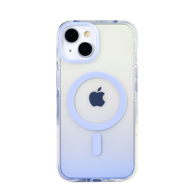 Apple iPhone 13 Kılıf M-safe Şarj Özellikli Transparan Renk Geçişli Zore Toros Kapak - 4