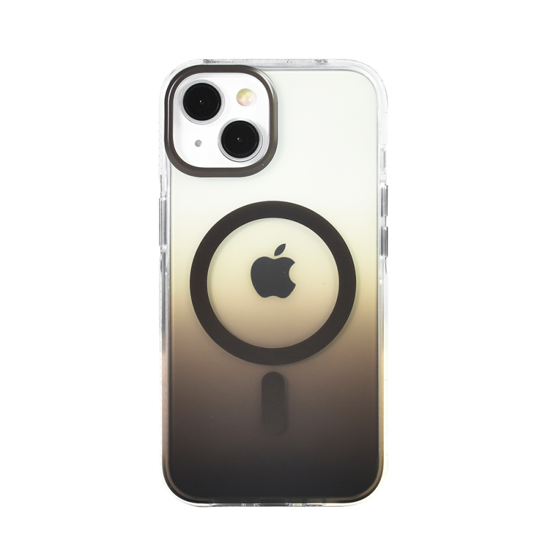Apple iPhone 13 Kılıf M-safe Şarj Özellikli Transparan Renk Geçişli Zore Toros Kapak - 9