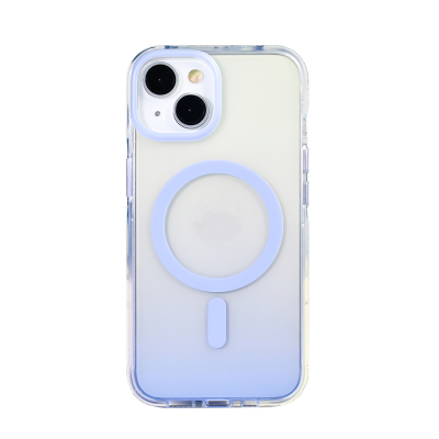 Apple iPhone 13 Kılıf M-safe Şarj Özellikli Transparan Renk Geçişli Zore Toros Kapak - 9