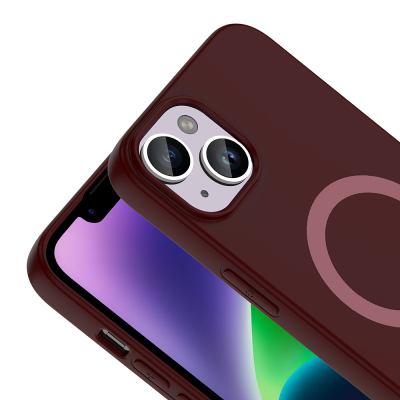 Apple iPhone 13 Kılıf M-Safe Şarj Özellikli Zore Aris Silikon Kapak - 5