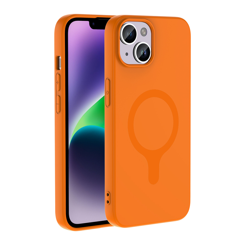 Apple iPhone 13 Kılıf M-Safe Şarj Özellikli Zore Aris Silikon Kapak - 25