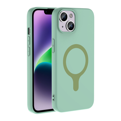 Apple iPhone 13 Kılıf M-Safe Şarj Özellikli Zore Aris Silikon Kapak - 31