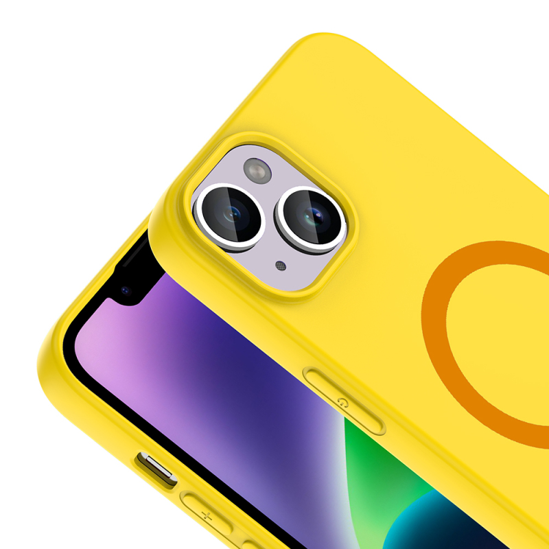 Apple iPhone 13 Kılıf M-Safe Şarj Özellikli Zore Aris Silikon Kapak - 35