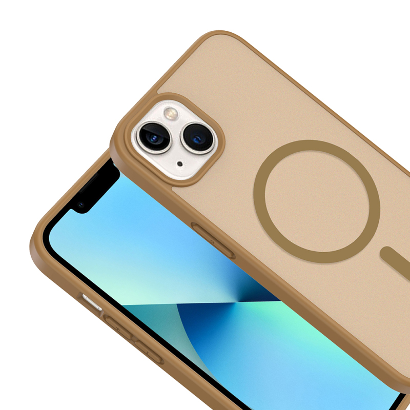 Apple iPhone 13 Kılıf M-safe Şarj Özellikli Zore Babet Kapak - 11