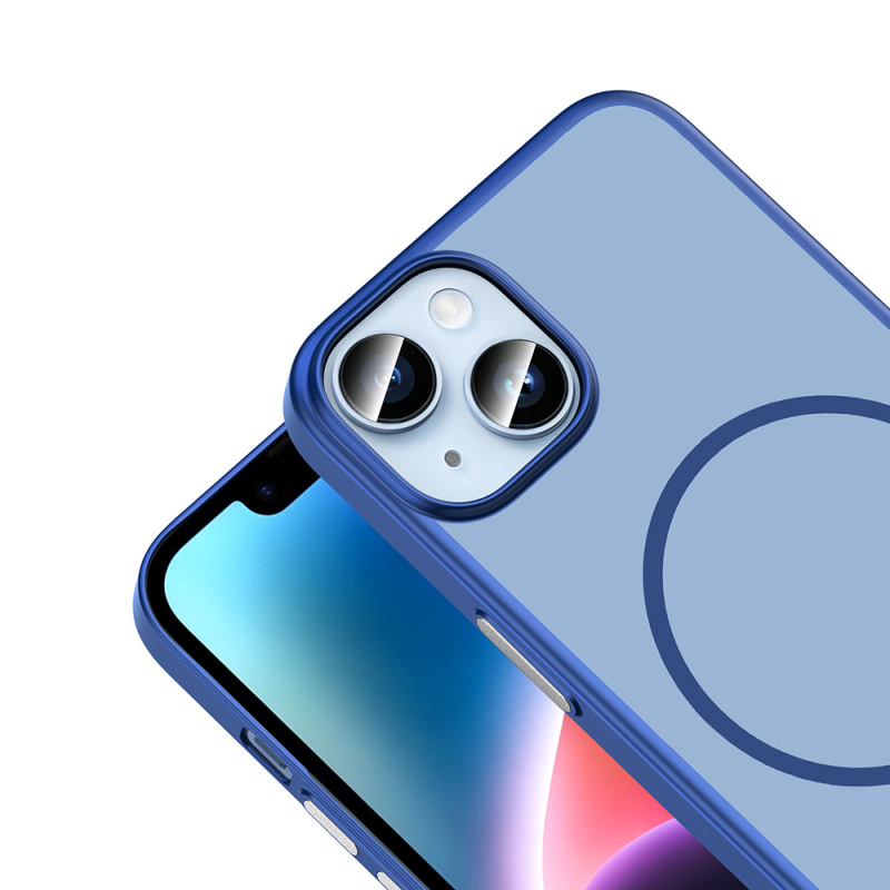 Apple iPhone 13 Kılıf M-Safe Şarj Özellikli Zore Lora PC Kapak - 13
