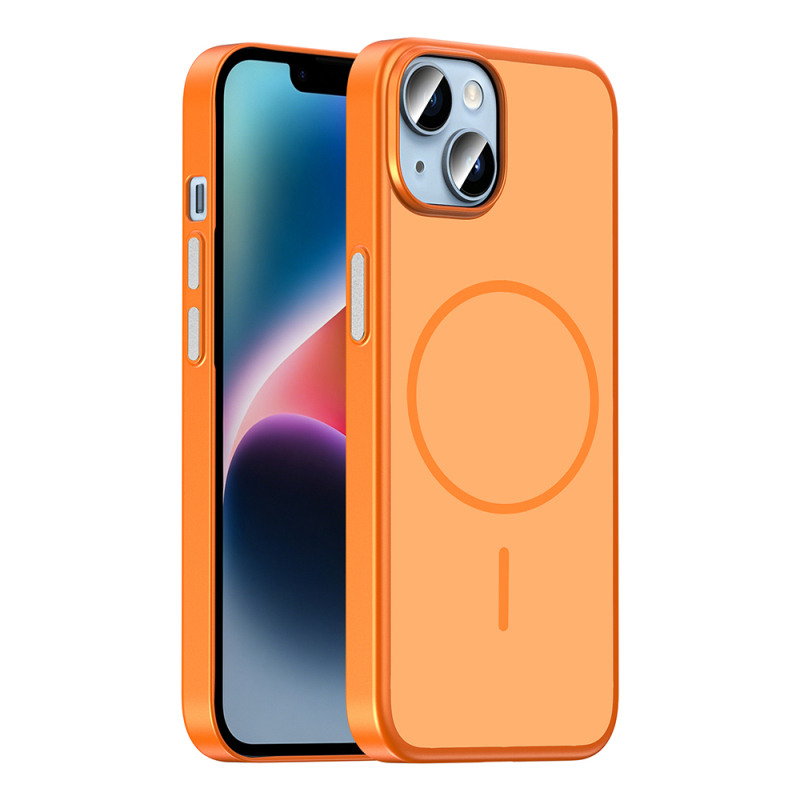 Apple iPhone 13 Kılıf M-Safe Şarj Özellikli Zore Lora PC Kapak - 5