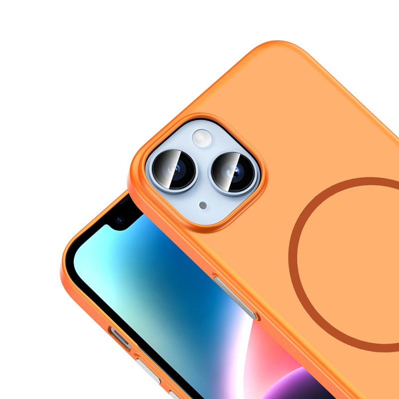 Apple iPhone 13 Kılıf M-Safe Şarj Özellikli Zore Lora PC Kapak - 16