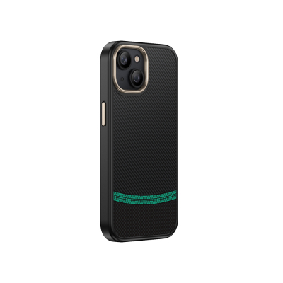 Apple iPhone 13 Kılıf M-safe Şarj Özellikli Karbon Fiber Görünümlü Zore Antina Kapak - 27