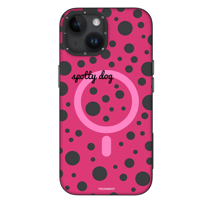 Apple iPhone 13 Kılıf Magsafe Şarj Özellikli Polka Dot Desenli Youngkit Spots Serisi Kapak - 1