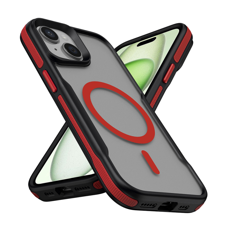 Apple iPhone 13 Kılıf M-safe Şarj Özellikli Renkli Kenar Airbag Şeritli Zore Lamer Kapak - 3