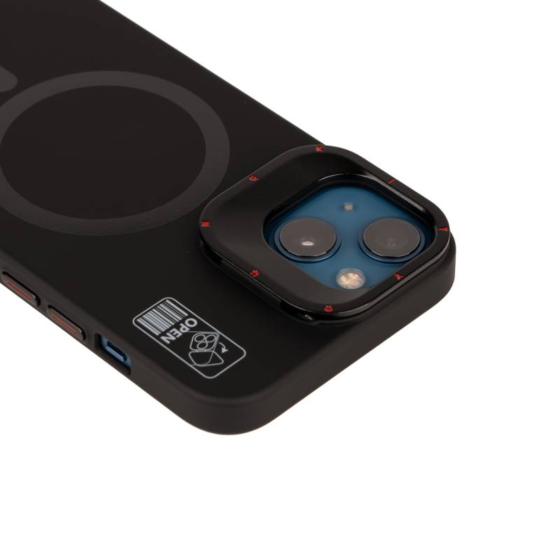 Apple iPhone 13 Kılıf Magsafe Şarj Özellikli Standlı YoungKit Hermit Bracket Serisi Kapak - 11