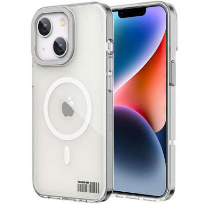Apple iPhone 13 Kılıf Magsafe Şarj Özellikli Youngkit Coloured Glaze Serisi Kapak - 10