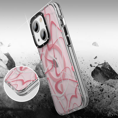 Apple iPhone 13 Kılıf Magsafe Şarj Özellikli Youngkit Water-Ink Serisi Kapak - 4