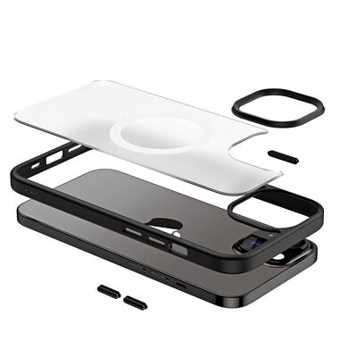 Apple iPhone 13 Kılıf Wireless Şarj Özellikli Zore Hibrit Magsafe Kapak - 5