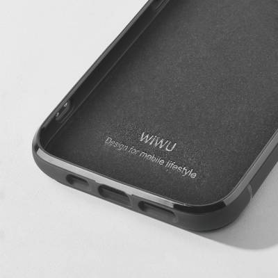 Apple iPhone 13 Kılıf Wiwu Genuine Leather Plastic Calfskin Orjinal Deri Kapak - 11