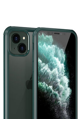 Apple iPhone 13 Kılıf Zore Dor Silikon Temperli Cam Kapak - 13