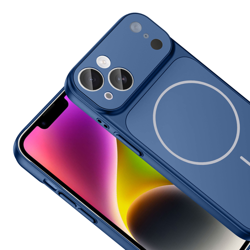 Apple iPhone 13 Kılıf Zore M-Safe Şarj Özellikli Kamera Korumalı Formen Kapak - 18