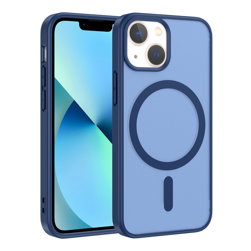 Apple iPhone 13 Mini Case M-safe Charging Feature Zore Flat Cover - 1