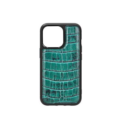 Apple iPhone 13 Mini Case Wiwu Croco Pattern Calfskin Original Leather Cover - 3