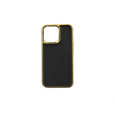 Apple iPhone 13 Mini Case Wiwu Genuine Leather Gold Calfskin Original Leather Cover - 5