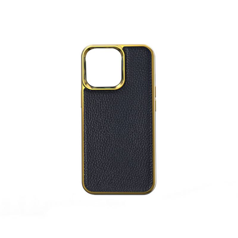 Apple iPhone 13 Mini Case Wiwu Genuine Leather Gold Calfskin Original Leather Cover - 9