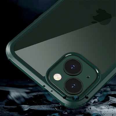 Apple iPhone 13 Mini Case Zore Dor Silicon Tempered Glass Cover - 13
